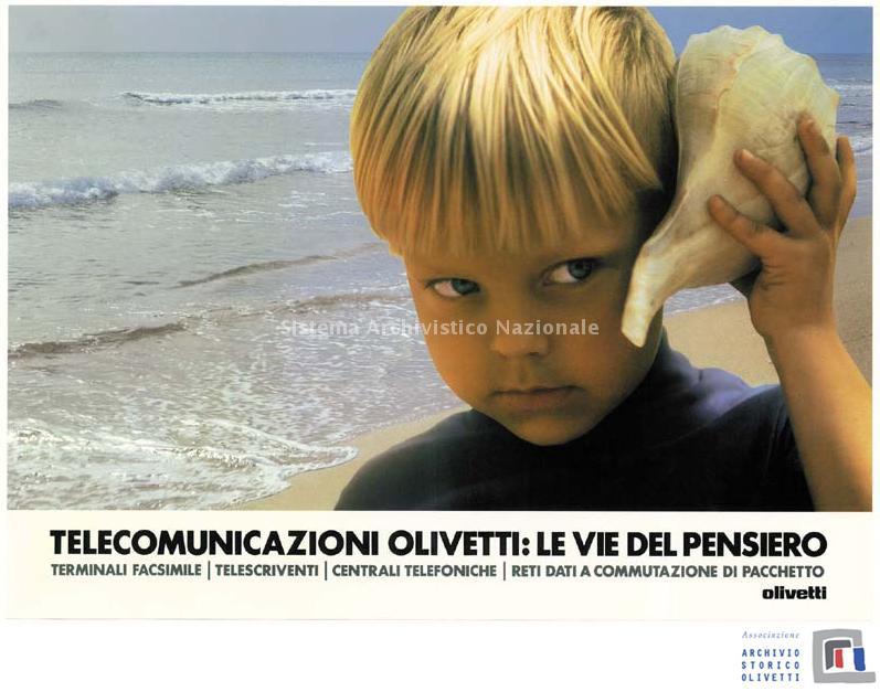   Campagna pubblicitaria Olivetti del 1987. (Archivio storico Olivetti, fondo Olivetti).
