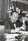 Gianni Mazzocchi alla scrivania nel 1954 (Editoria...